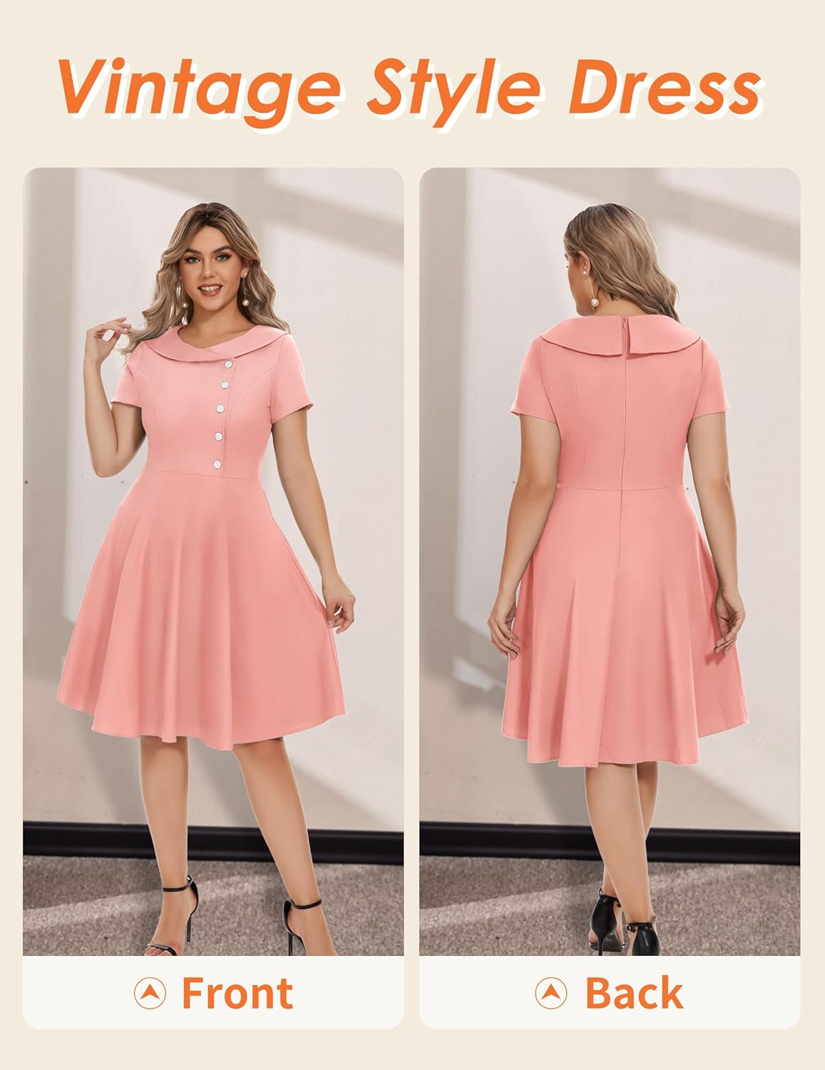 Ladies' 1950s Vintage-Inspired Audrey Hepburn Cocktail Swing Dresses