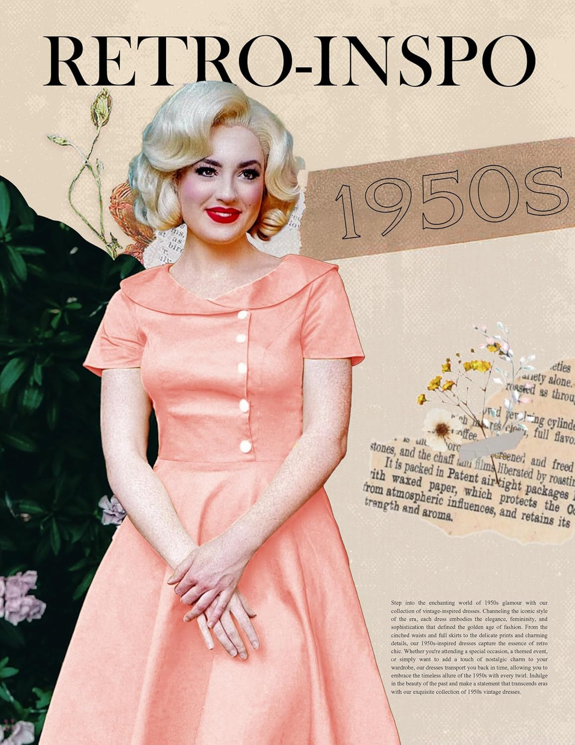 Ladies' 1950s Vintage-Inspired Audrey Hepburn Cocktail Swing Dresses